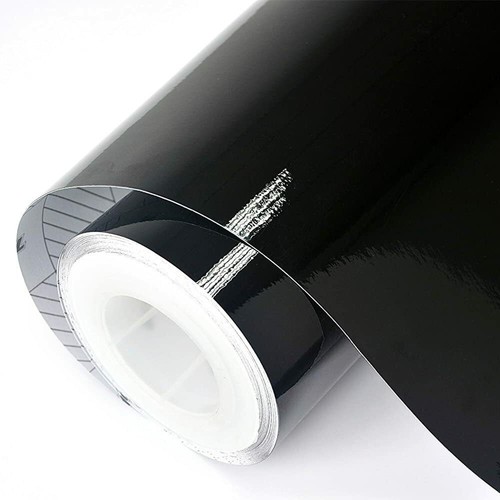 Black gloss vinyl car wrap - gloss,