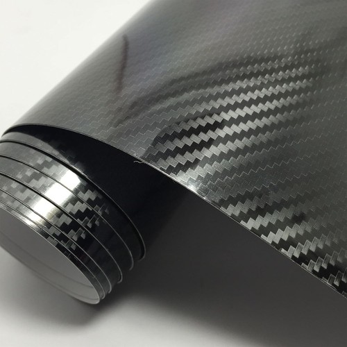 Black carbon fibre vinyl - carbon,